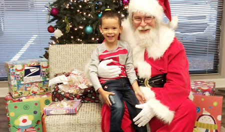 Boy With Santa Claus