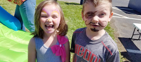 Kids With Drawings On Their Faces